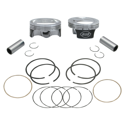 S&S Cycle - S&S Cycle Forged Piston Kit - Standard Bore 3-7/8in., +.005in. - 106-0433