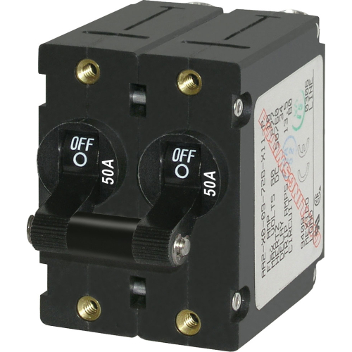 Blue Sea Systems - Blue Sea 7241 A-Series Double Pole Toggle - 50A - Black
