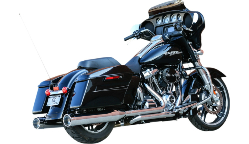 S&S Cycle - S&S Cycle El Dorado Dual Exhaust System - Chrome with Chrome Tracer End Caps - 550-0851A