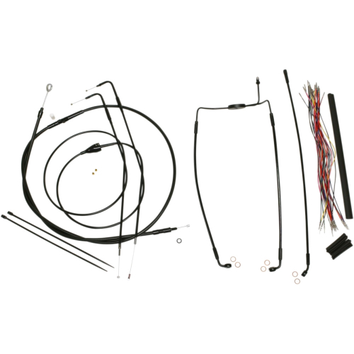 Magnum - Magnum Black Vinyl XR Handlebar Installation Kit with Black Fittings for 12-14in. Ape - 486001