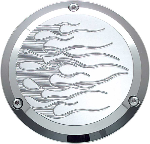 Joker Machine - Joker Machine Billet Derby Cover - Flame Chrome - 921017FC