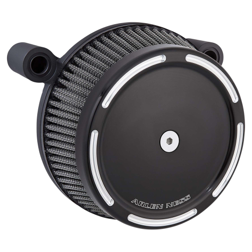 Arlen Ness - Arlen Ness Big Sucker Stage I Air Filter Kit with Cover and Synthetic Filter - Slot Track - Black - 50-835