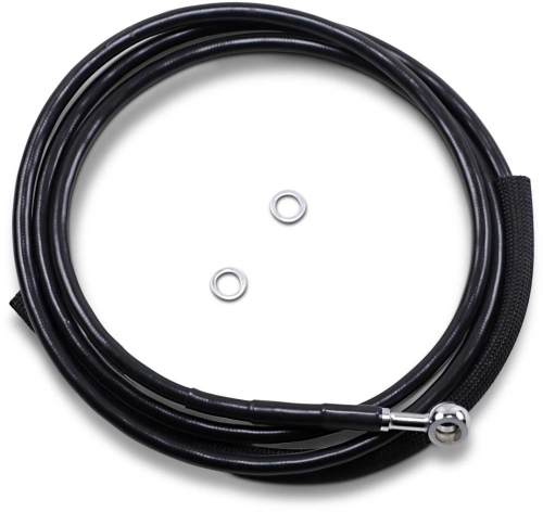 Drag Specialties - Drag Specialties Black Vinyl Coated Hydraulic Clutch Line - +4in. - 0661-0054