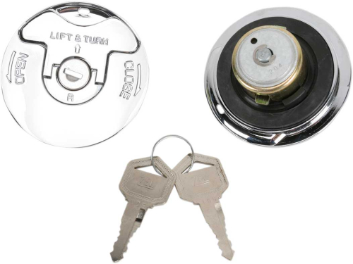 Drag Specialties - Drag Specialties Flush-Mount Locking Gas Cap Set - DS-390079
