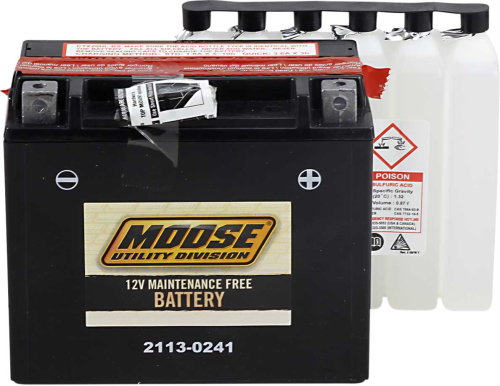 Moose Racing - Moose Racing AGM Maintenance-Free Battery - MTX20HL-BS