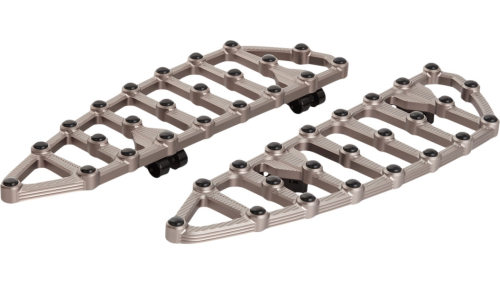 Arlen Ness - Arlen Ness MX Floorboard - Driver - Titanium - 410-013