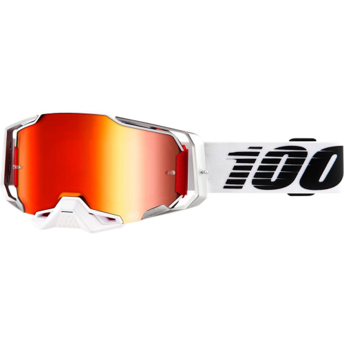 100% - 100% Armega Lightsaber Goggles - 50710-355-02 - Lightsaber/White/Black / Red Mirror Lens - OSFM