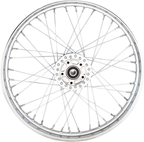 Drag Specialties - Drag Specialties Laced 40 Spoke Front Wheel - 21x2.15 - Chrome (Single Disc) - 0203-0628
