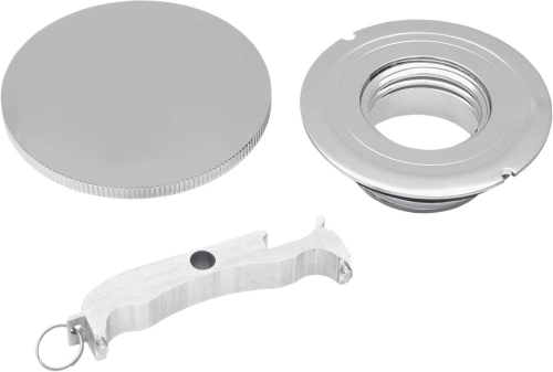 Drag Specialties - Drag Specialties Gas Cap with Paint Protector - Non-Vented - LH Thread - 012030