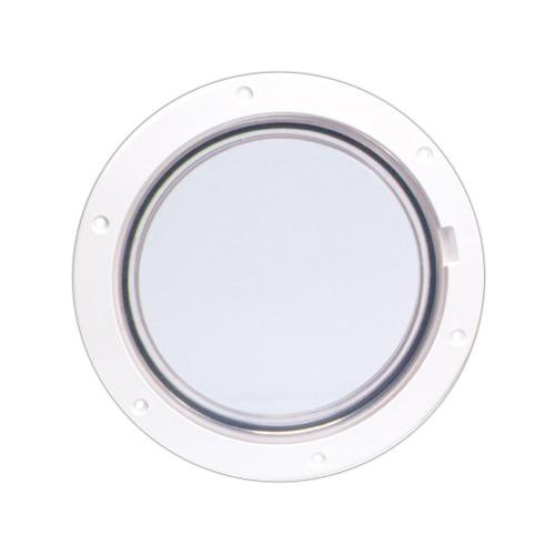 Beckson Marine - Beckson 6" Clear Center Pry-Out Deck Plate - White