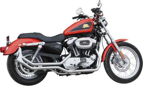 Paughco - Paughco 1 3/4in. Side-by-Side Upsweep Fishtail Exhaust System - Chrome - 7193SBS
