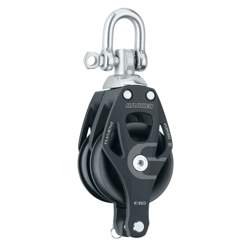 Harken - Harken 60mm Double Aluminum Element Block w/Swivel &amp; Becket