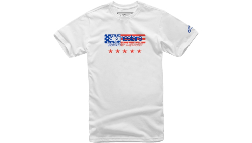 Alpinestars - Alpinestars USA Again T-Shirt - 12137261020M - White/Blue/Red - Medium