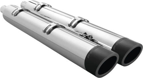 Freedom Performance - Freedom Performance 4in Liberty Slip-on Mufflers for Indian - Chrome/Pitch Black Tip - IN00234