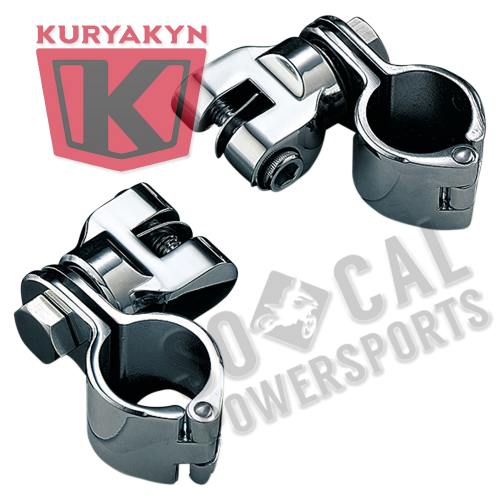 Kuryakyn - Kuryakyn Universal Peg Mounts with 1 1/2in. Magnum Quick Clamp - Chrome - 4573
