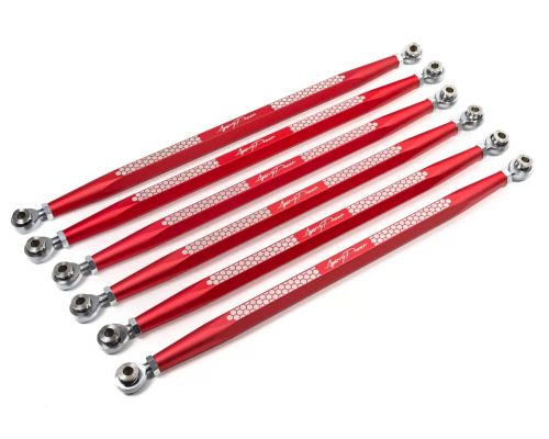 Agency Power - Agency Power Adjustable Rear Radius Rod Set - Red - AP-BRP-X3-200-RD