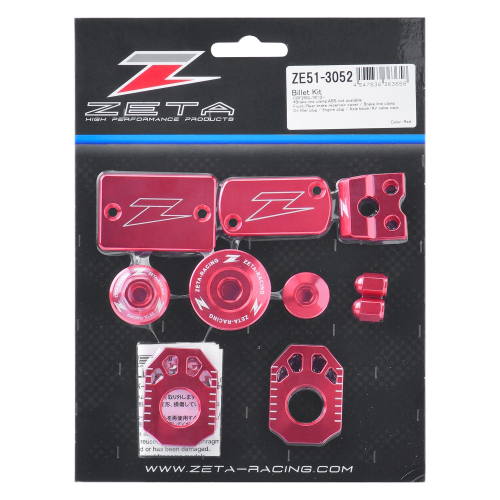 ZETA - ZETA Billet Kit - Red - ZE51-3052