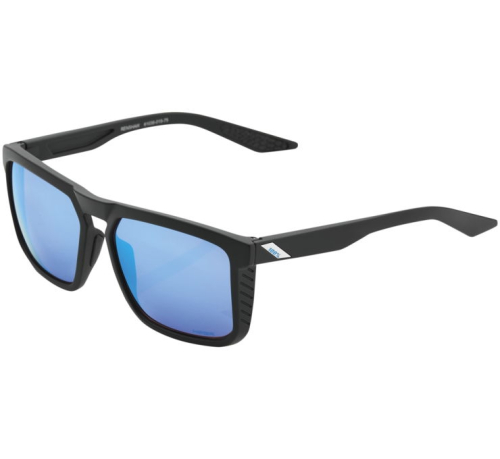 100% - 100% Renshaw Sunglasses - 60021-00001 - Matte Black / HiPer Blue Lens - OSFM