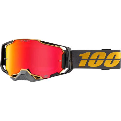 100% - 100% Armega Falcon5 Goggles - 50720-357-02 - Falcon5/Gray/Gold / HiPER Red Lens - OSFM