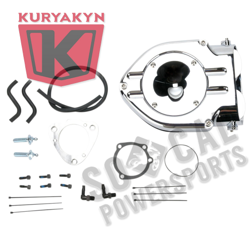 Kuryakyn - Kuryakyn Standard Hypercharger - Chrome Trap Door and Chrome Butterflies - 9767