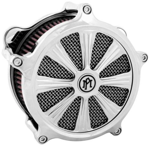Performance Machine - Performance Machine Riviera Universal Super Gas Air Cleaner Faceplate - Chrome - 0206-2010RIV-CH