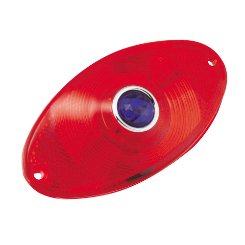 Bikers Choice - Bikers Choice Cat Eye Tail Lamp Blue Dot Lens - 74224S2