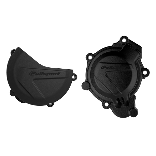 Polisport - Polisport Clutch/Ignition Cover Kit - Black - 90963