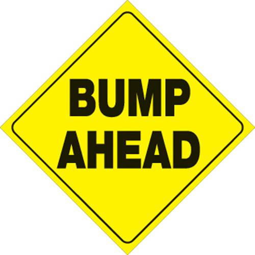 Voss - Voss 12x12in. Trail Sign - Bump Ahead (Yellow/Black) - 412 BA YR