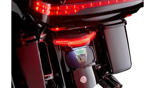 Ciro - Ciro Latitude Lightstrike Taillights with License Plate Holder - Black/Light Smoke Lens - 40454
