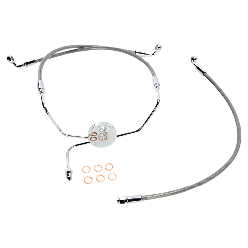 Magnum - Magnum Clear Coated XR Stainless Front Brakeline Kit - 23in. Upper Brake Length - SSC1304-23
