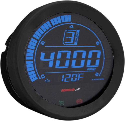 Koso North America - Koso North America 4in. Tachometer Gauge - Black - BA051110