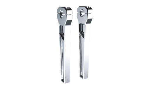 Todds Cycle - Todds Cycle 1in. Handlebar Riser Kit - 10in. Rise - Chrome - TD-R11-10