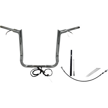 Fat Baggers, Inc. - Fat Baggers, Inc. 1-1/2in. Plug and Play EZ Install Pointed Top Handlebar Kit - Chrome - 812016