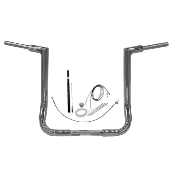 Fat Baggers, Inc. - Fat Baggers, Inc. 1-1/2in. EZ Install Flat Top Handlebar Kit - Chrome - 619016