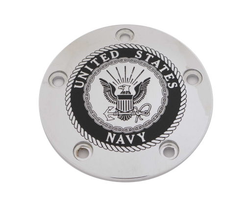 Custom Engraving LTD - Custom Engraving LTD Patriotic Points Cover for Navy - Chrome - TC - NAV15-04