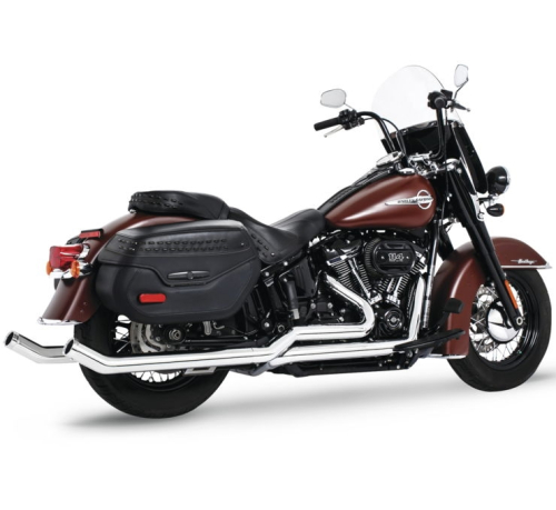 Freedom Performance - Freedom Performance Tuck-N-Under Upsweep Exhaust - Chrome with Chrome Tips - Straight Star - HD00932