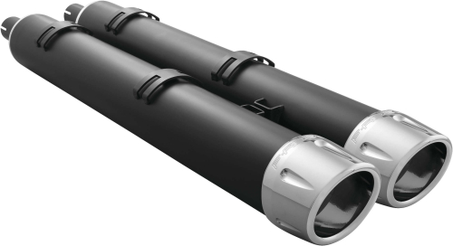 Freedom Performance - Freedom Performance Combat Slip-on Mufflers for Indian - Black/Chrome Tip - IN00221
