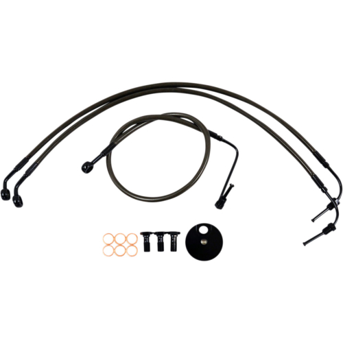 LA Choppers - LA Choppers Midnight Brake Line - 12in. - 14in. Mini Ape Hangers - LA-8154B13M