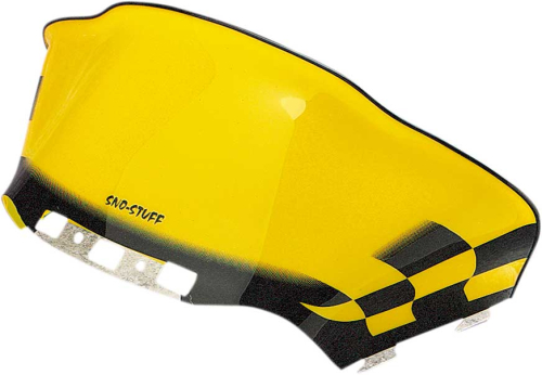 SNO Stuff - SNO Stuff Flared Windshield - Med-Low - 12.5in - Black/Yellow - 479-479-77
