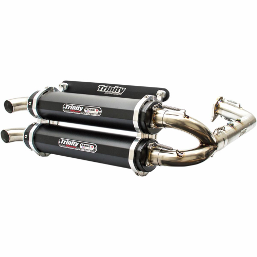 Trinity Racing - Trinity Racing Stage 5 Dual Exhaust System - Black Muffler - TR-4153D-BK