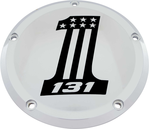 Custom Engraving LTD - Custom Engraving LTD Derby Cover for 131 - Chrome - M8 Softail - 131-14-67