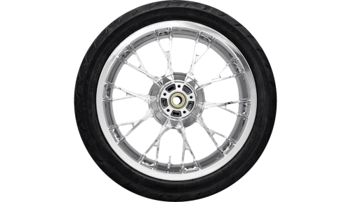 Coastal Moto - Coastal Moto Precision Cast Marlin 3D Rear Wheel Dunlop Tire - 18in. x 5.5in. - Chrome - PKG-MAR185CH-ABST
