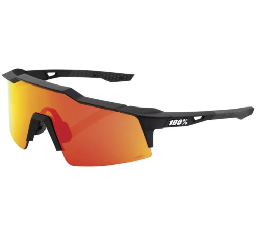 100% - 100% Speedcraft SL Sunglasses - 60008-00005 - Soft Tact Black / Red Lens - OSFM