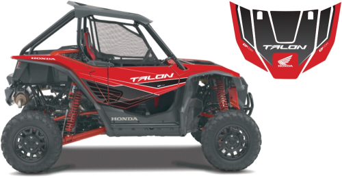 DCOR - DCOR Graphic Kit - Honda Racing, Red/Black (2-Door) - 20-10-004