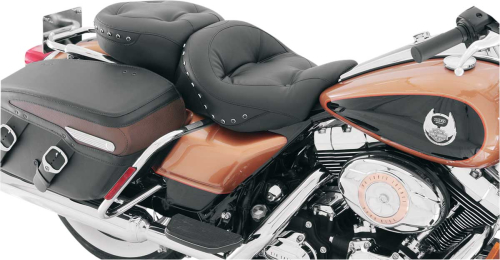 Mustang - Mustang 1-Piece Ultra Touring Seat - Regal Style - Black Studs - 76038