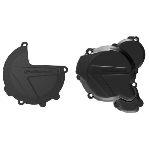 Polisport - Polisport Clutch/Ignition Cover Kit - Black - 90968
