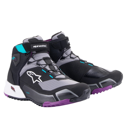 Alpinestars - Alpinestars CR-X  Drystasr Riding Womens Shoes - 2611523137075 - Black/Gray/Plum Teal - 7.5