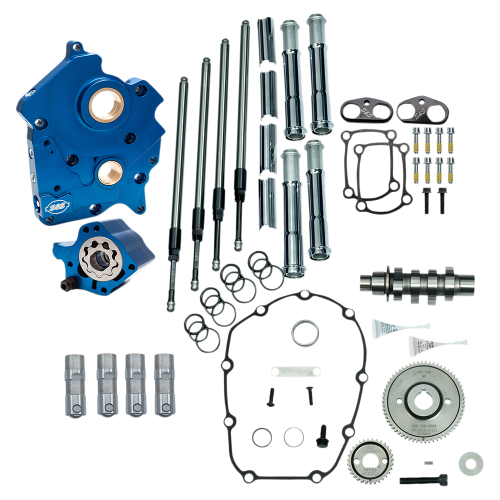 S&S Cycle - S&S Cycle Gear Drive Camchest Kit for M-Eight - Chrome Pushrod Tubes with 475 Cam - 310-1006A