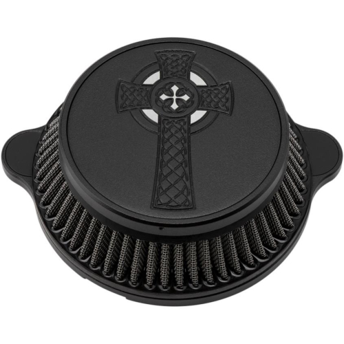 LA Choppers - LA Choppers Air Cleaner Assembly - Celtic Cross Cover - Black - LA-2397-03B