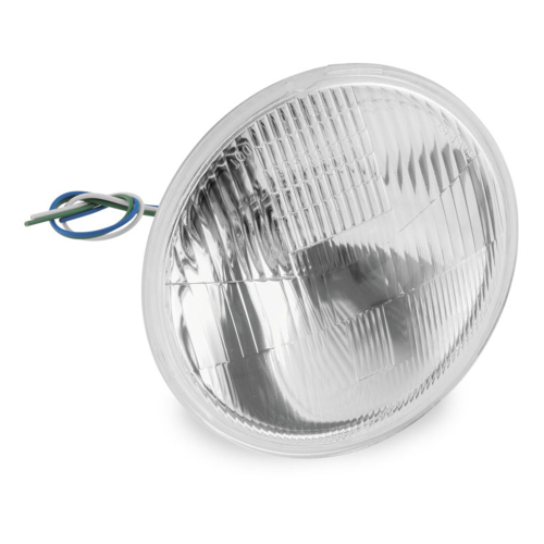 Bikers Choice - Bikers Choice 7in. Headlight with Patterened Lens - 60/55W - H4 Bulb - J701-H/N1